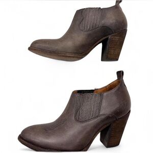 Frye dark mocha Brown Leather Ankle Boots